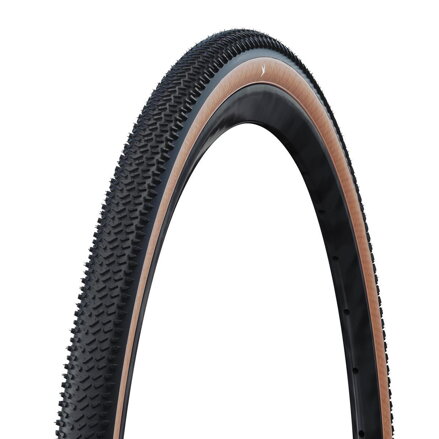 SCHWALBE Plášť G-ONE R 700x35C (35-622) 67EPI 445g TLE Evo V-Guard Super Race Addix Race hnedý bok skladací