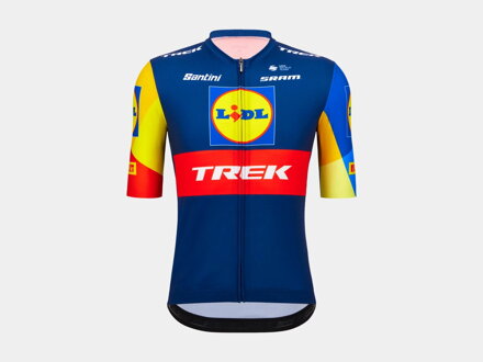 Maillot Lidl-Trek Team Santini Bontrager Replica bleu