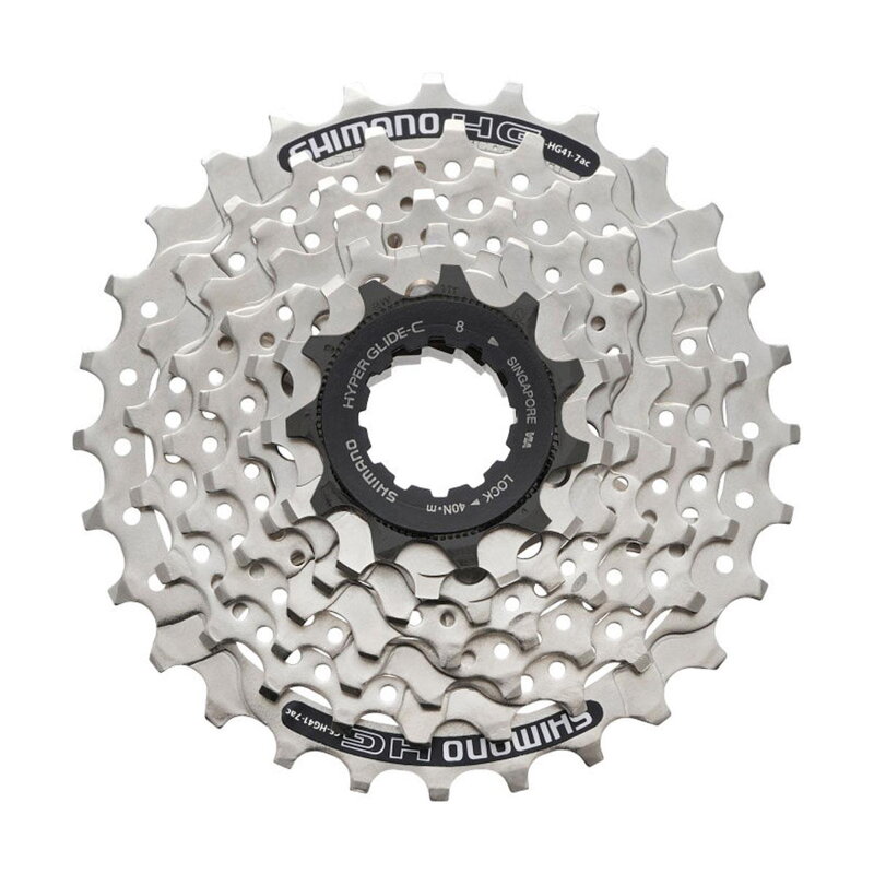 Cassette SHIMANO CS-HG41 7 roues 11-28z. argent Cassette SHIMANO CS-HG41 7 roues 11-28z. argent