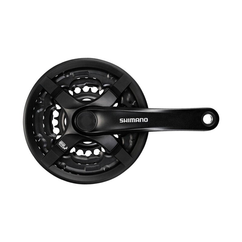 Centre SHIMANO FC-TY501 170mm 48/38/28z. 6/7/8-k. noir avec couvercle carré Centre SHIMANO FC-TY501 170mm 48/38/28z. 6/7/8-k. noir avec couvercle carré