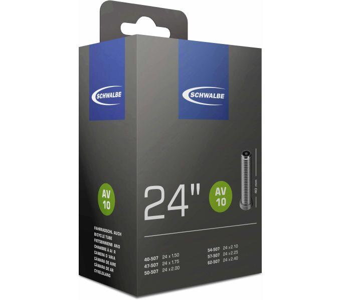 SCHWALBE Chambre à air AV9 24x1 1/8/1.75 40mm (28/47-507/541) 130g SCHWALBE Chambre à air AV9 24x1 1/8/1.75 40mm (28/47-507/541) 130g