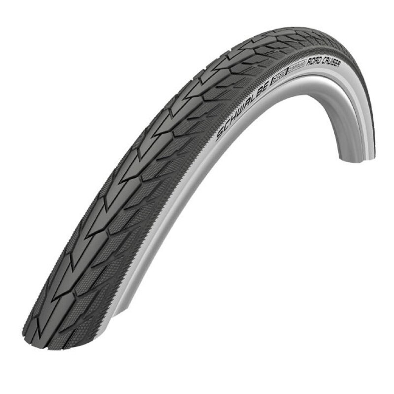 SCHWALBE Pneu ROAD CRUISER (37-622) 28x1,40 700x35C Active 50EPI K-Guard 625g Côté Blanc Vert SCHWALBE Pneu ROAD CRUISER (37-622) 28x1,40 700x35C Active 50EPI K-Guard 625g Côté Blanc Vert