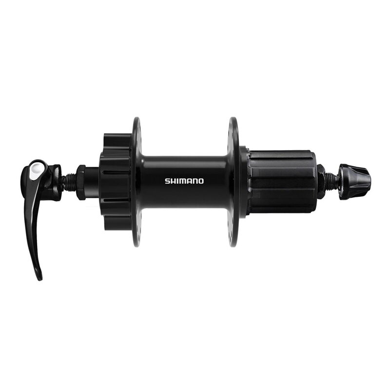 Moyeu arrière SHIMANO FH-QB400 32d. R.U. 8/9/10-k. noir 6 trous. bobine Moyeu arrière SHIMANO FH-QB400 32d. R.U. 8/9/10-k. noir 6 trous. bobine