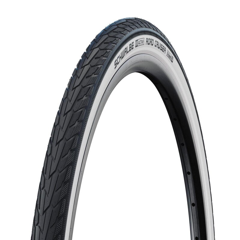 SCHWALBE Pneu ROAD CRUISER (42-622) 28x1,60 700x40C Active 50EPI K-Guard 705g Blanc side reflex Vert