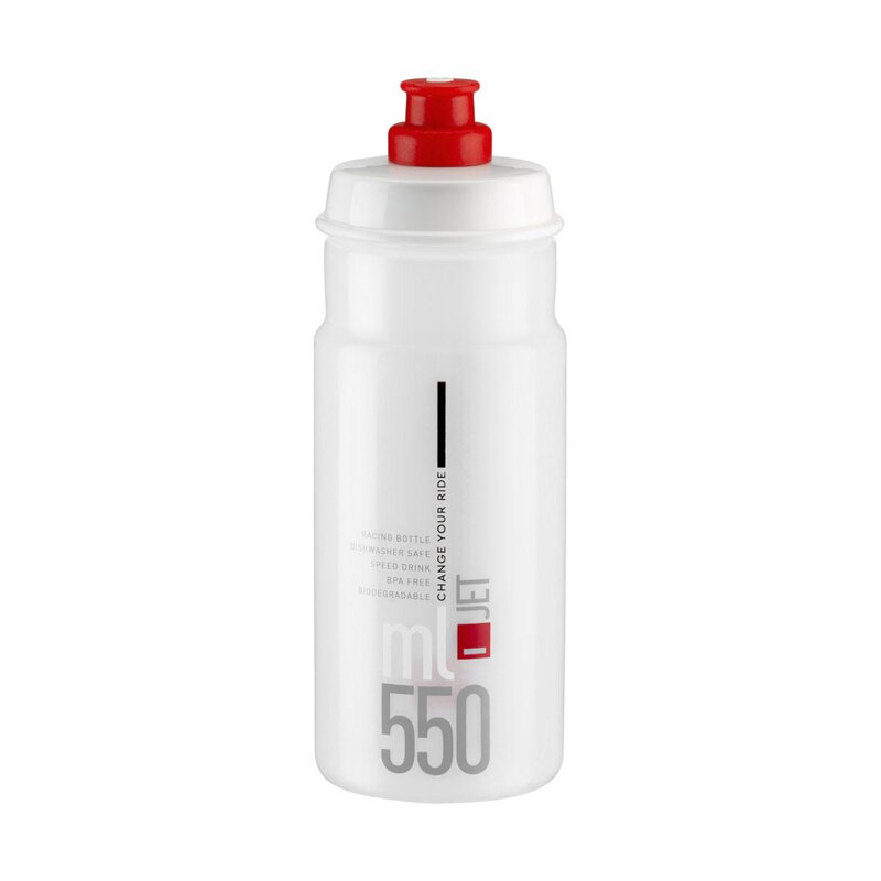 Bidon ELITE JET 550 logo rouge transparent