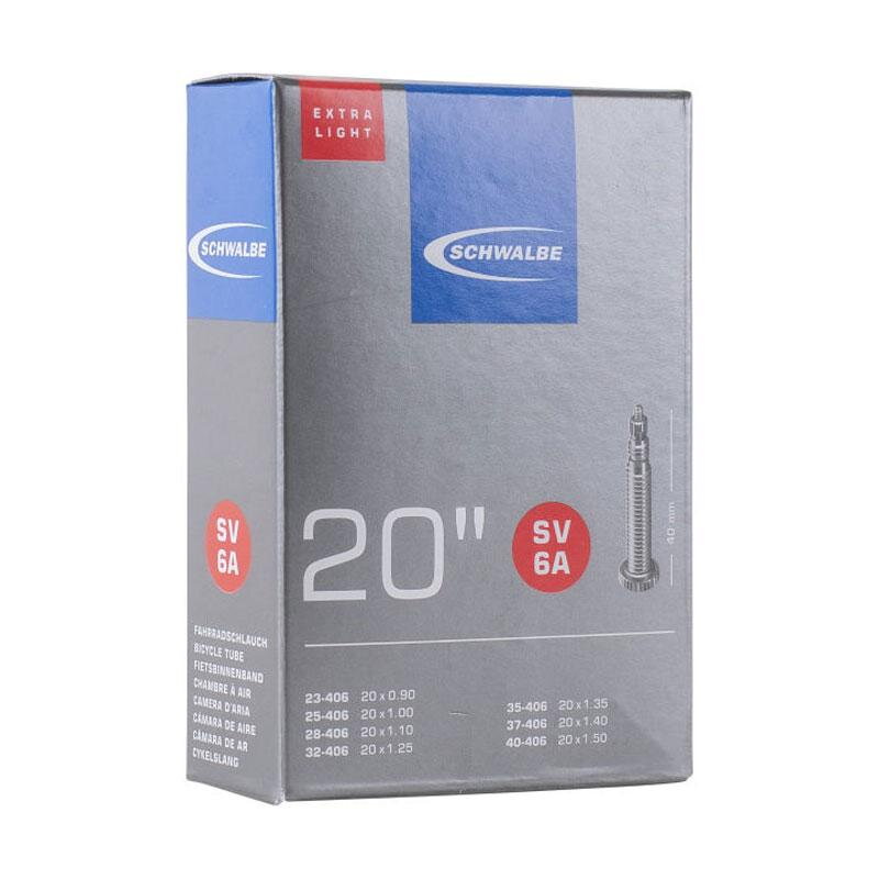 Chambre à air SCHWALBE SV6A EXTRA LÉGÈRE 20 23/40-406 EK 40mm 65g