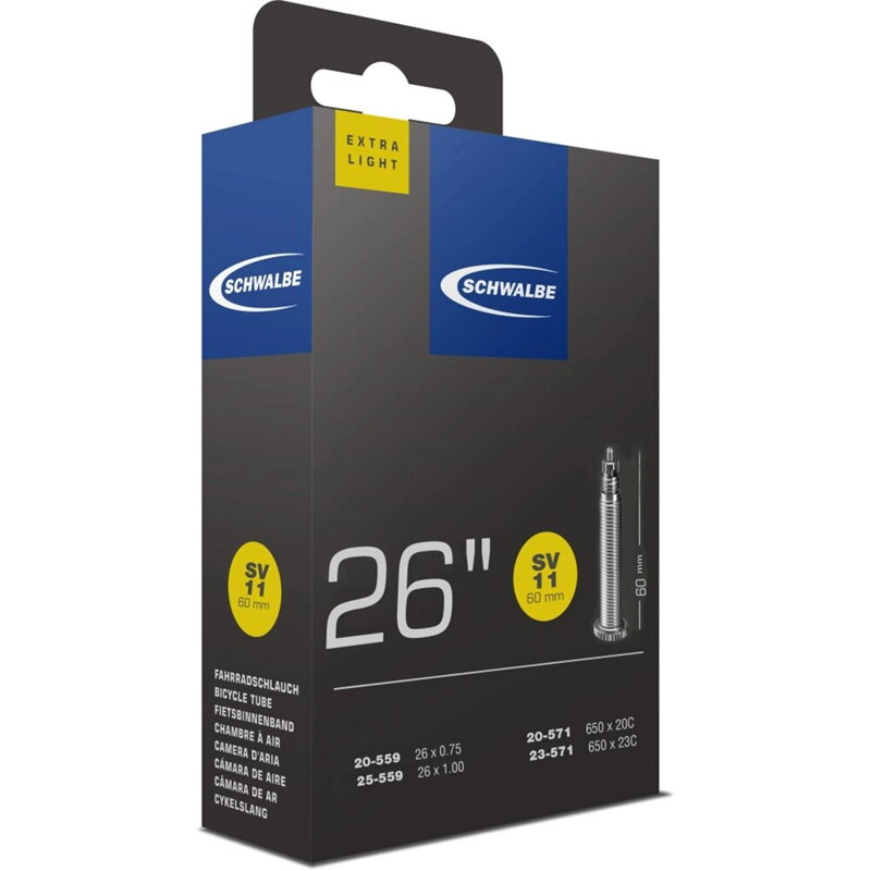 SCHWALBE Duša SV11 (20/25-559/571) 26x0.80–1.00 SV 60mm Extra Light 65g