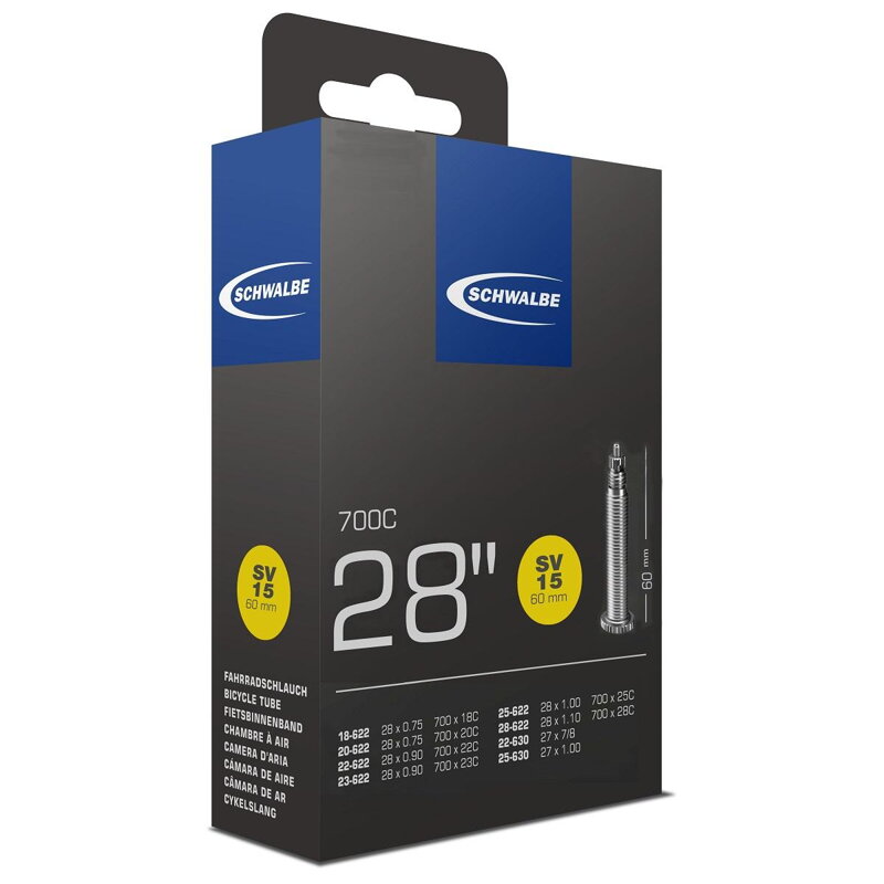 Chambre à air SCHWALBE SV15 700x18/28C FV 60mm (18/28-622) 105g