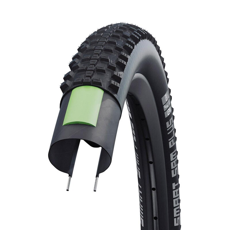 SCHWALBE Pneu SMART SAM PLUS (57-559) 26x2,25 Performance 67EPI GreenGuard 980g Noir