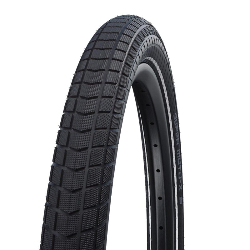 Pneu SCHWALBE SUPER MOTO-X (62-406) 20x2.40 Performance 67EPI GreenGuard 820g Noir reflex